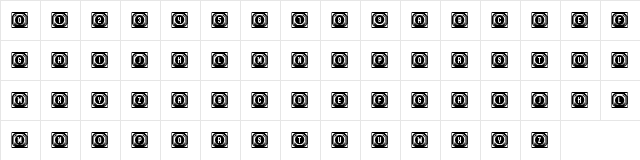 Ordinary Capitals Rustique Regular  glyph index