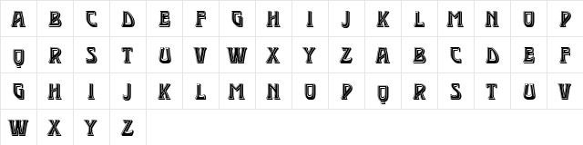 Mademoiselle Sharp Filled Regular  glyph index