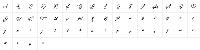 Diettersen Free Regular  glyph index