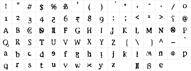 VTEbola Reston  glyph index