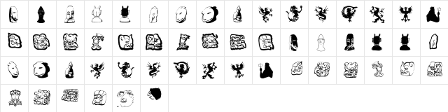 IdolsFour Regular  glyph index