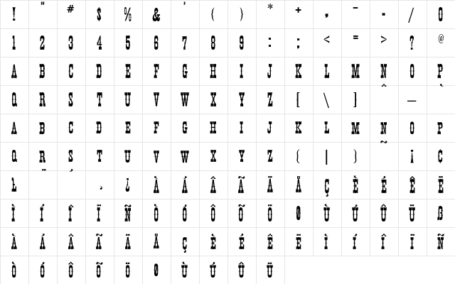 AIWood TuscanEgyptian  glyph index