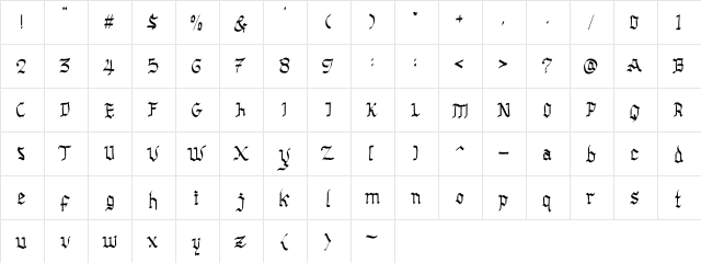 Kakatama Regular  glyph index