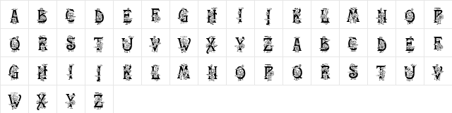 Lotus CG Regular  glyph index