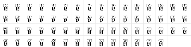 pf_abear Regular  glyph index