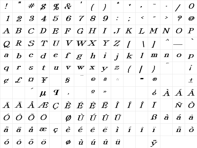 Around 2 Bold Italic  glyph index