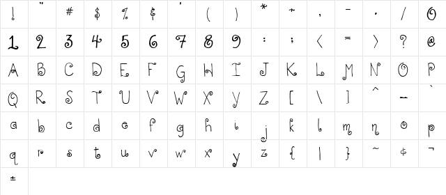 2Peas Lumpia Regular  glyph index