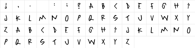 2Peas Skater Girl Regular  glyph index