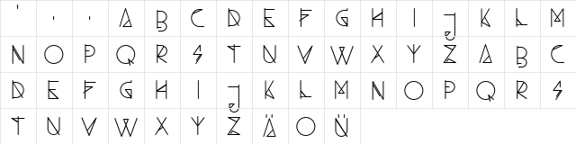 Ambo Thin  glyph index