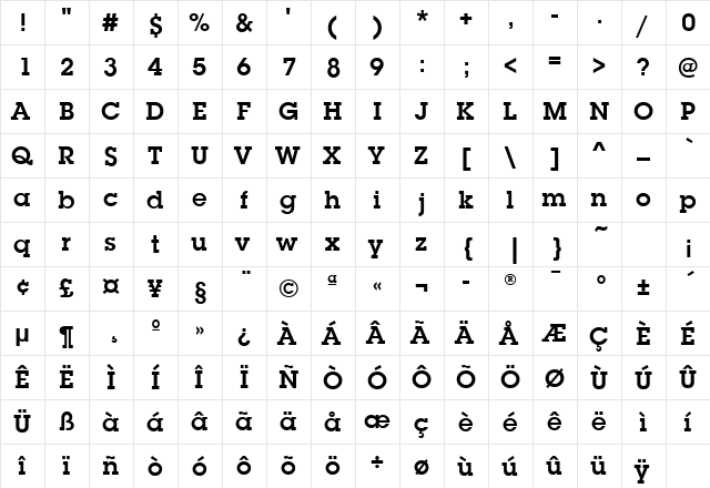 LubalinGraphITCTT Demi  glyph index