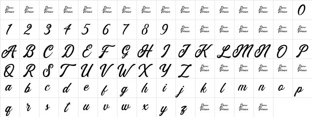 Eusthalia Clean Regular  glyph index