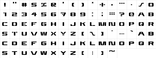 4KSTNCL Regular  glyph index