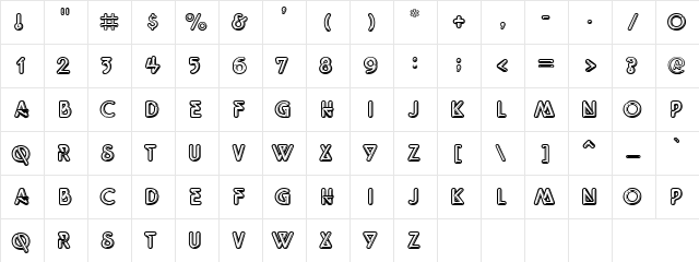 Mother Nature Regular  glyph index