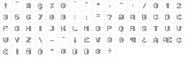 zetentas light eYe/FS Regular  glyph index