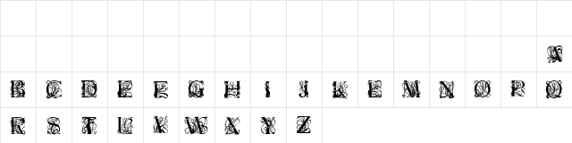 Elzevier-Caps Regular  glyph index