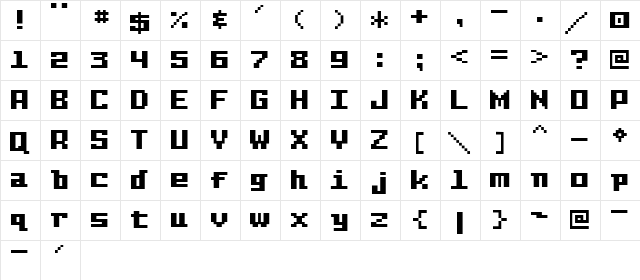 Intellect Regular  glyph index
