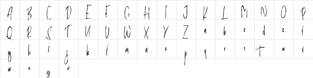 Wildeoo FREE Regular  glyph index