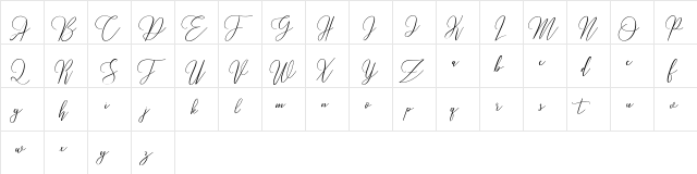 Love Hewits Regular  glyph index