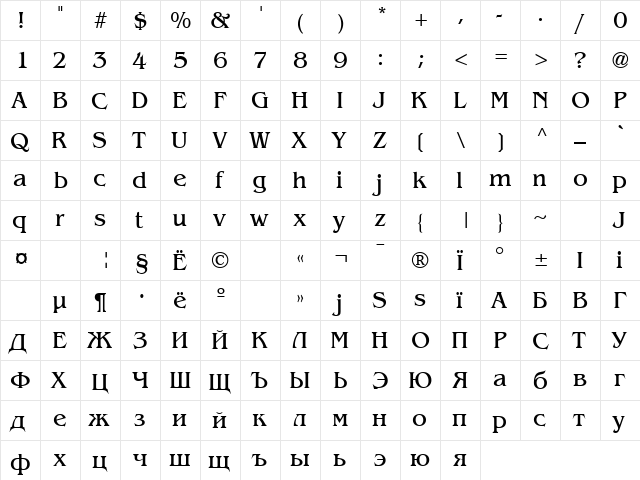 Bengaly Regular  glyph index