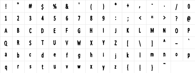 nWorder Regular  glyph index