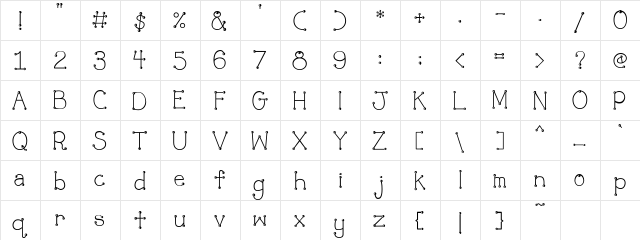 DJ Finch Knobs Regular  glyph index