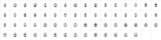 Carver Jack BTN Regular  glyph index