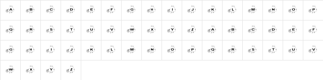 KR Trick Or Treat Regular  glyph index