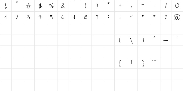 BN Anna Regular  glyph index