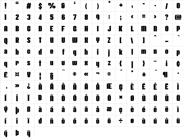 Class-357 Regular  glyph index