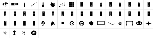 Sookies' Dings 1 Regular  glyph index