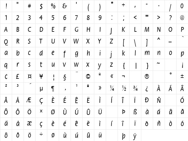 Holy Houses 11 Regular  glyph index