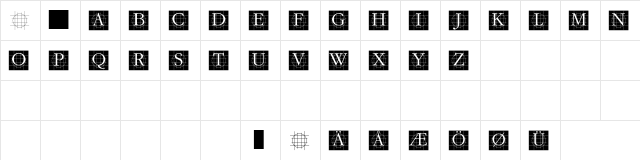 GrafCirculumBricks Regular  glyph index