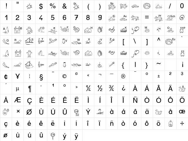 SP Anlaut5 DB Normal  glyph index