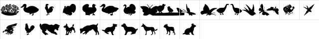 ryp_animal4 Regular  glyph index