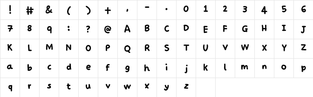 Dry Whiteboard Marker Regular  glyph index
