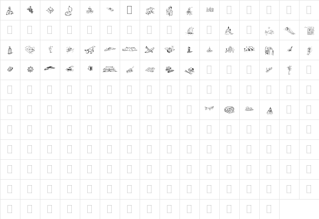 DF Journeys Two Plain  glyph index