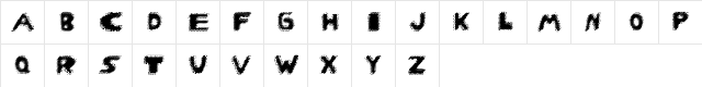 Oogabooga Regular  glyph index