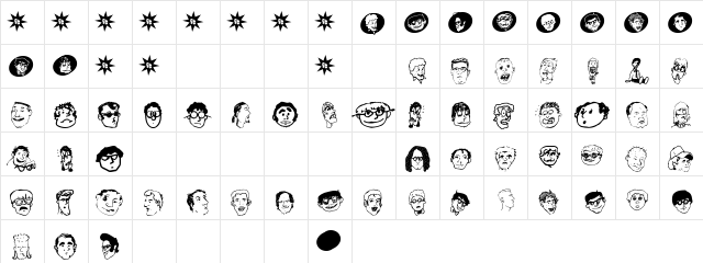 GeekBats Regular  glyph index