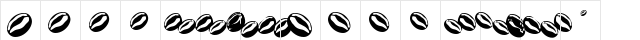 TFCoffeebean Regular  glyph index