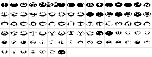 Dactylo SemiBold  glyph index