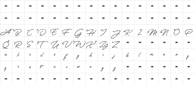 Anggrek by undercoster Regular  glyph index