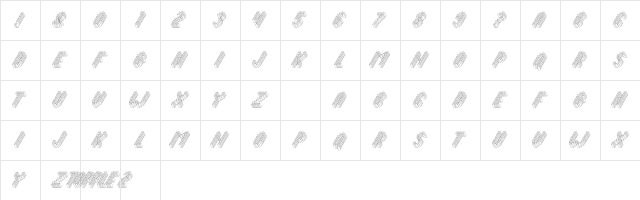 Topple2 Regular  glyph index