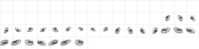 OMEGASwirls Regular  glyph index