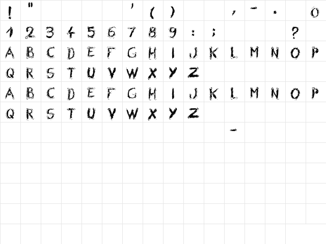 Wrong Board 1 Regular  glyph index