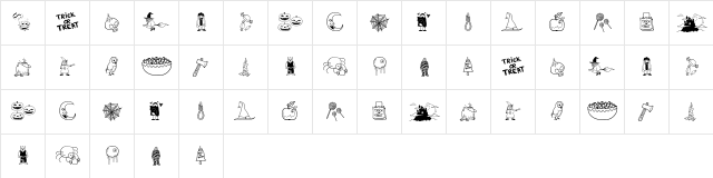 Halloween Bell Regular  glyph index