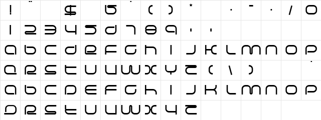 German Shepherd Regular  glyph index