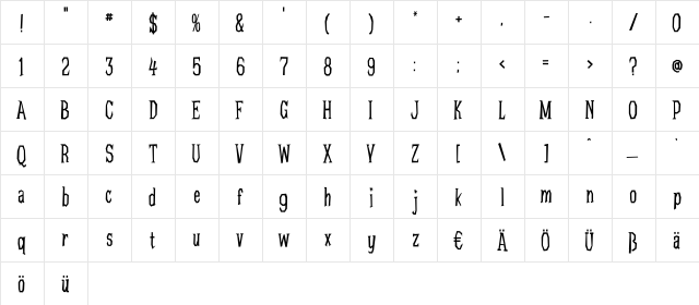 Chaos-Theorie Regular  glyph index