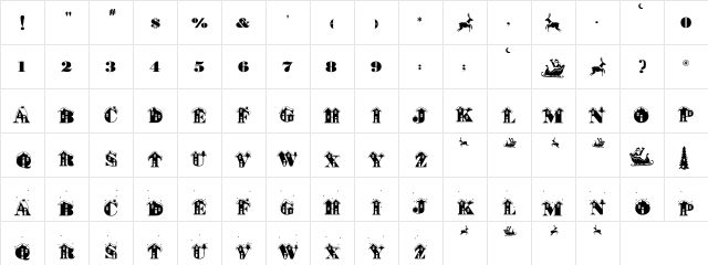 St Nicholas Regular  glyph index
