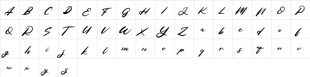 Fabela FREE Regular  glyph index