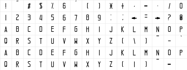 Uscita Medium  glyph index